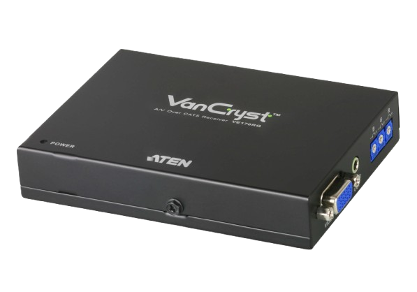 VGA/Audio Cat 5 Receiver with Deskew (1280 x 1024@300m) for VS1204T/1208T. 
